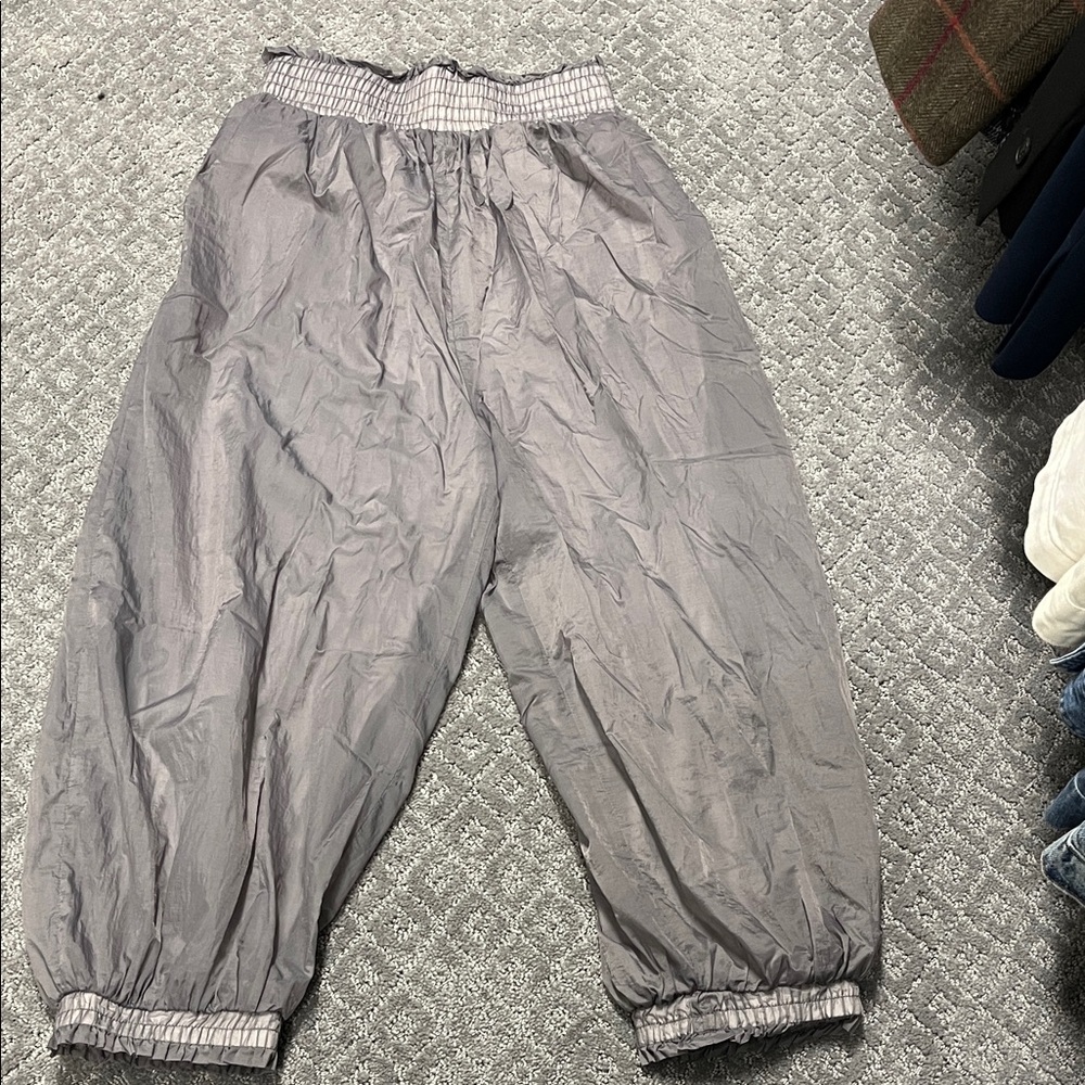 Free People Movement Gray Elastic Waist Pants oversized